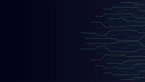 Dark background with lines computer elements Stock Illustration