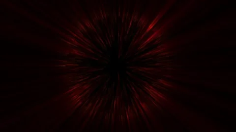 On a dark background, lines located in a circle flicker with red light Stock Footage 295811042