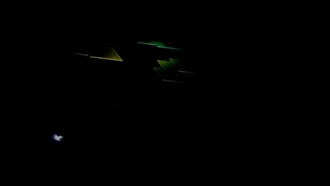 Dark background of luminous flying objects Stock Footage 125098968