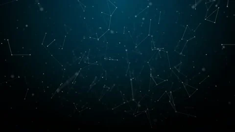 Dark background with motion of abstract plexus. communication networks lines Stock-Footage 138182077