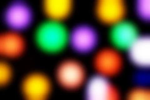 Dark background with multicolored blurred glowing lights Stock Illustration