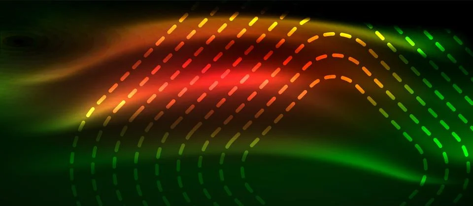 Dark background with neon glowing elements, shiny motion concept 스톡 일러스트