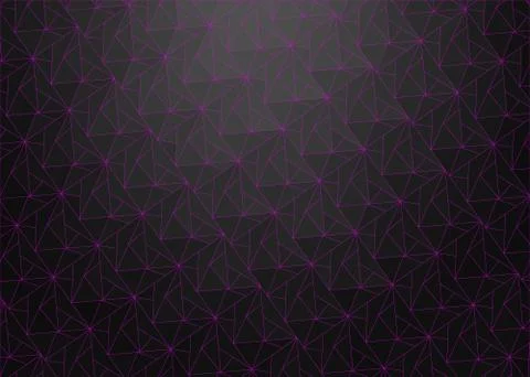 Dark background with neon raspberry contour triangles 스톡 일러스트