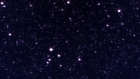 Dark background, night sky, dotted with many bright, twinkling stars. Stock-Footage 309875700