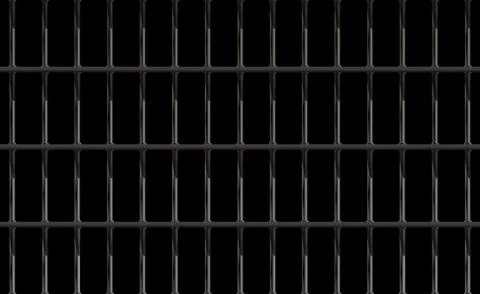 Dark background prison iron interior. Black jail cell modern with bar Ilustración de archivo