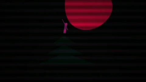 Dark background with red circle and green reflection. Stock Footage 337503221