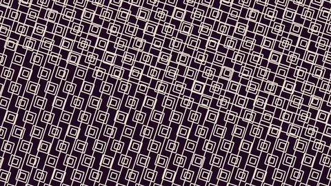 Dark background with a repeating pale geometric motif of squares and lines cr 库存插图