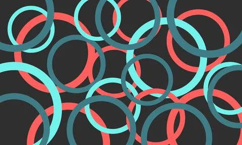 Dark background with rings. A template for design and creativity. Stock Illustration