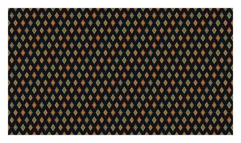 Dark background with small colorful diamond shapes in grid pattern. 스톡 일러스트