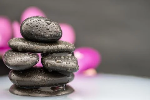 Dark background spa Foto stock