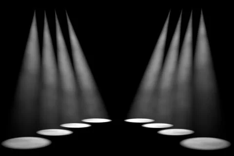 Dark background with spotlights Stock Illustration