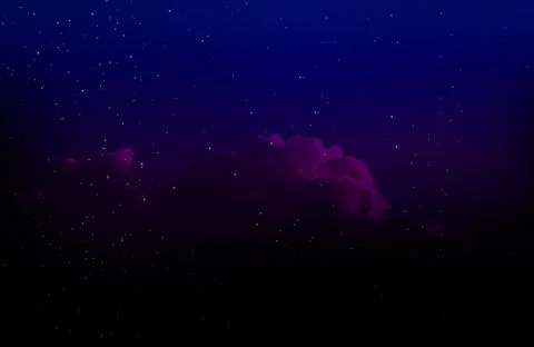 Dark background with stars or particles and clouds Stock Illustration