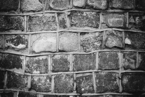 Dark Background of stone wall texture 写真素材