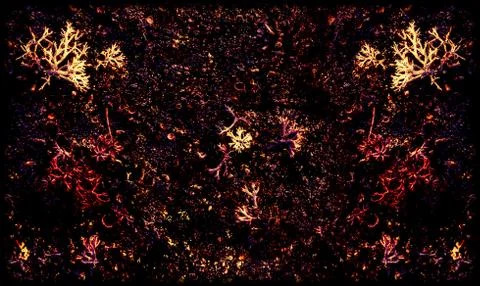 Dark background texture of algae Stock Illustration