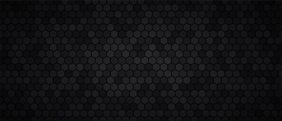 Dark background vector hexagon metal black Stock Illustration