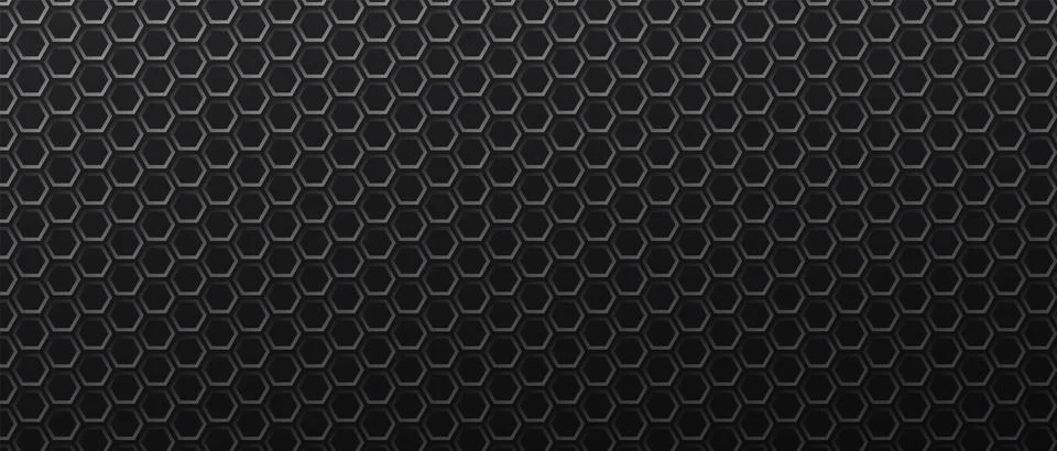 Dark background vector hexagon metal black Stock Illustration