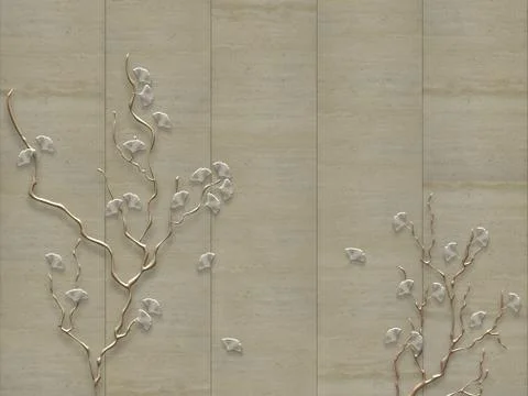 Dark background, vertical boards, gray fabulous flowers on thin branches Stock Illustration