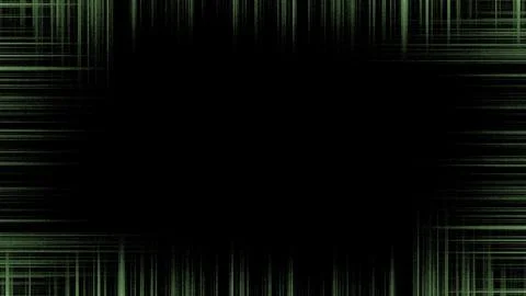 Dark background with vibrant green digital lines Stock Illustration