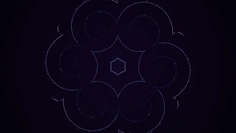 Dark Background with White Circle Pattern. Stock Footage 329289501