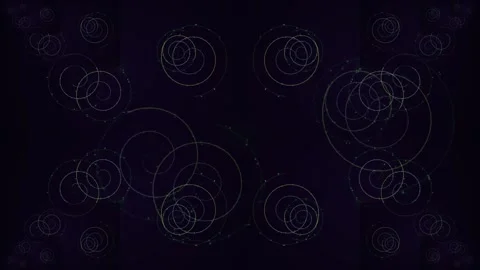 Dark Background with White Circular Patterns. Video stock 330130901