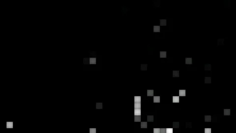 Dark background of wild flickering white squares (FULL HD) Stock Footage 76560341