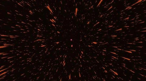 Dark background.Design. Bright flying lights on the background that fall in 3d Illustrazione stock