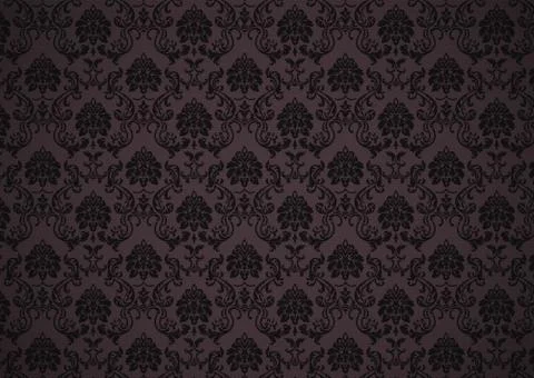 Dark baroque wallpaper with texture Stock Illustration