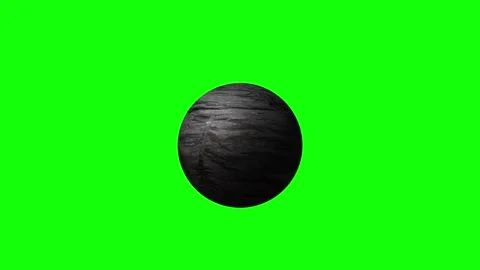 Dark Basalt Sphere Featuring Natural green screen Stock Footage 341066673