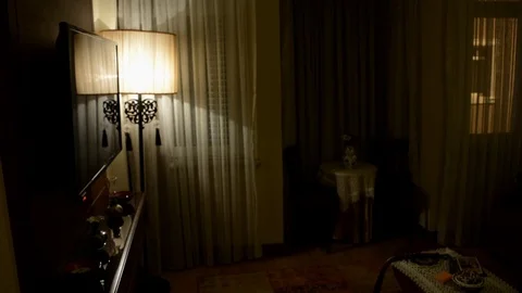 Dark Bedroom At Night 2 Stock Footage 106747103