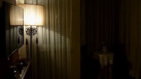Dark Bedroom At Night 3 Video stock 106747102