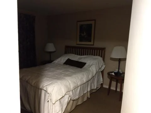 Dark bedroom Foto stock