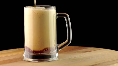 Dark Beer is Poured into a Mug Stock Footage 50172347