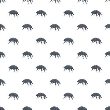 Dark beetle insect seamless repeating pattern Illustrazione stock