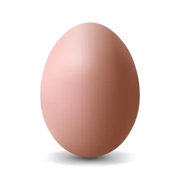 Dark beige chicken egg Realistic and volumetric egg for easter Stock Illustration
