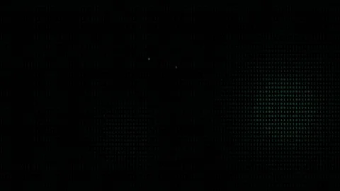 Dark binary code technology background with faint green digital data ones 動画素材 344553439