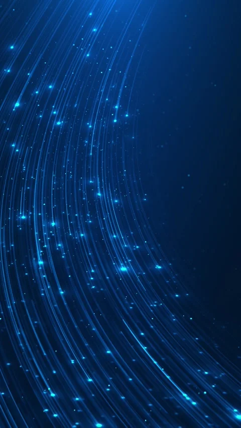 Dark binary data network glowing zeros and ones, connected node lines, and deep Stock Footage 340576944