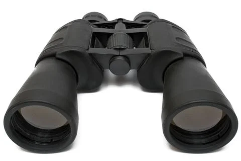 Dark Binoculars with Clipping Path Foto stock