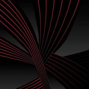 Dark black abstract background with red lines - Vector Dark black abstract... Stock Photos