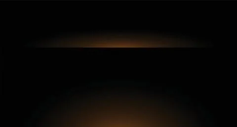 Dark black abstract background with warm brown horizontal light glow and shadow Stock Illustration