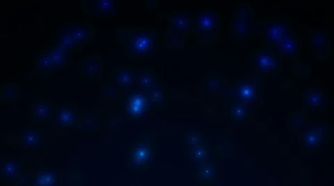 Dark black and blue background with blinking blue blurred particles Vidéo 46211450