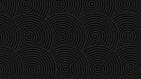 Dark black background overlaid with repeating circular concentric patterns cr Stock Illustration