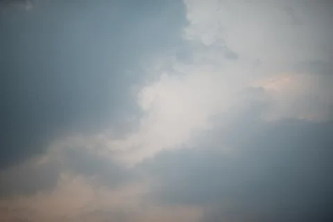 Dark black clouds in sky, Stormy rain clouds background. Stock Photos