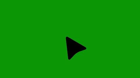 Dark black cursor arrow pointer with bursting click effects isolated Stock-Footage 346824501