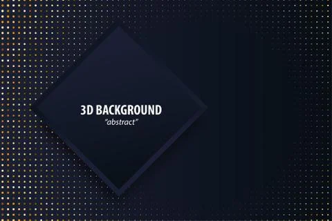 Dark black geometric background 3d paper cut Stock Illustration