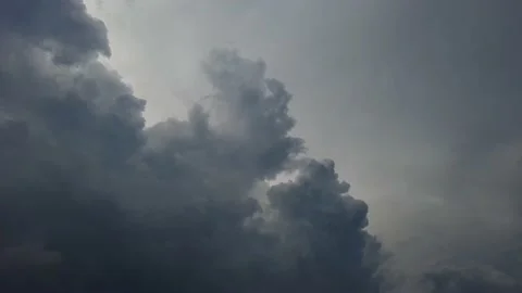 Dark Black Indian Monsoon Clouds Against Dark Sky With Just Before The Rain 4k Stock Footage 201415799
