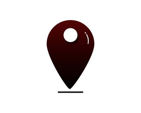 Dark Black Map Pin Location Marker Icon Stock Illustration