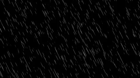 Dark black screen intense rain animation with visible falling streaks. Stock Footage 335742862