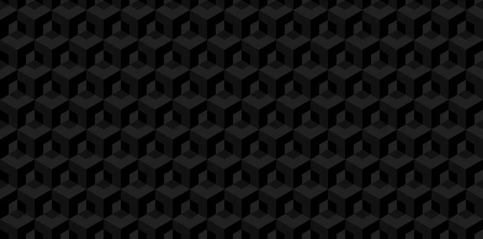 Dark Black Seamless Pattern Vector Illustration Geometric Background Art Stock Illustration