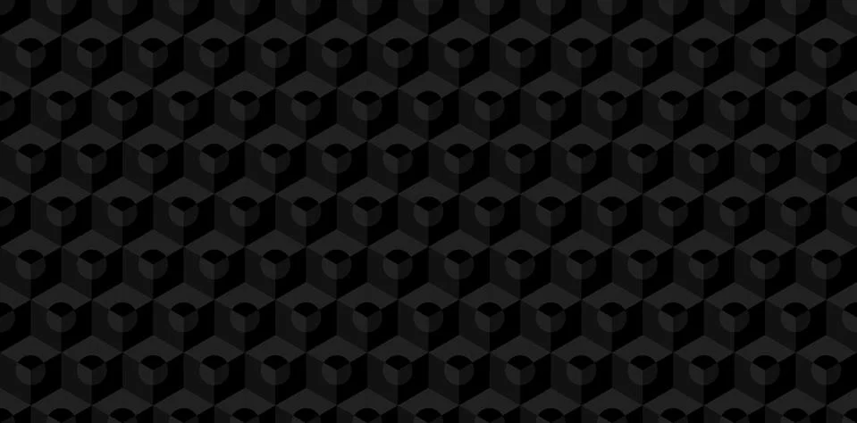 Dark Black Seamless Pattern Vector Illustration Geometric Background Art Stock Illustration