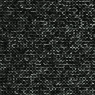 Dark black sequin texture background with shimmering metallic scales for elegant Illustrazione stock